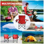 Silla-Plegable-para-Playa-Jardin-Camping-Terraza-Rojo-F03