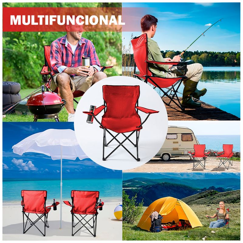 Silla-Plegable-para-Playa-Jardin-Camping-Terraza-Rojo-F03