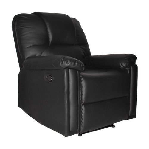 Sillón Reclinable Relax King Cuero Pu Negro Bonno