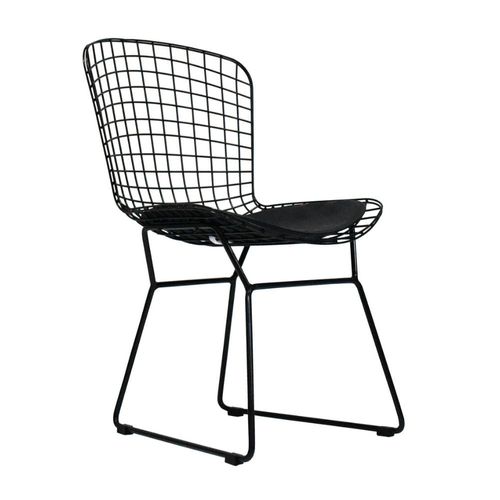 Silla de Diseño Decorativo Bertoia II Negro Bonno