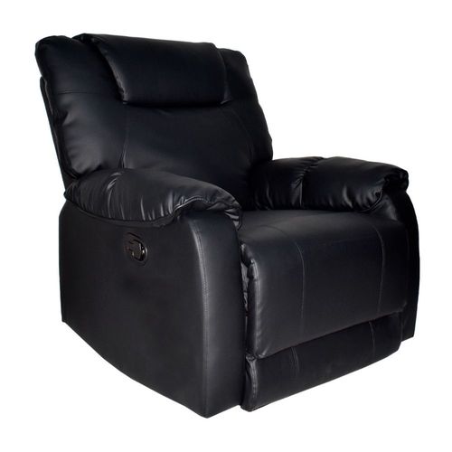 Sillón Reclinable Relax Queen Cuero Pu Negro Bonno