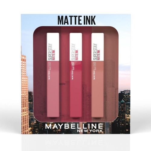 Pack Maybelline Labiales Matte Ink X 3 Tono Lover, Ruler, Seductress