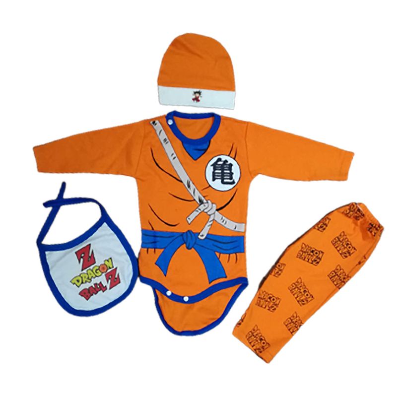 Ropa-de-bebe-Ajuar-Dragon-Ball-para-niños-en-Naranja-Talla-0