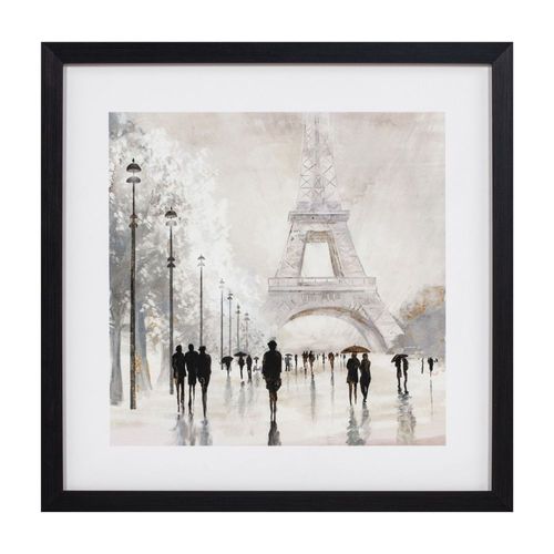 Cuadro Decorativo Foto Torre Eiffel 40x40cm Orange