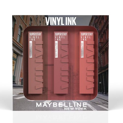 Pack Labiales Maybelline Vinyl Ink X3 Tono Punchy, Cheeky Y Witty