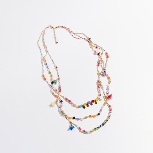 Collar Vueltas Letra Sfera Mujer Multicolor