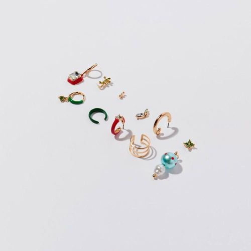 Set Earcuffs Multicolor Sfera Mujer Multicolor