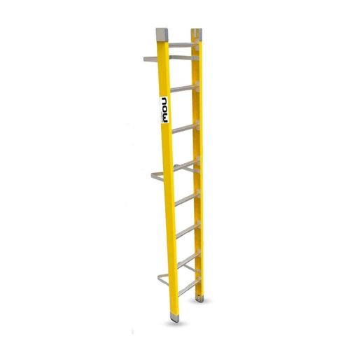 Escalera Embonable de Fibra de Vidrio 8 Pasos Amarillo Now Laders