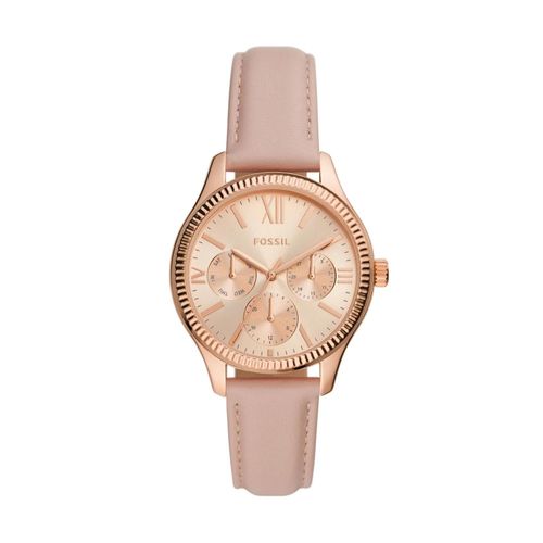 Reloj Fossil Multifuncion de Cuero color Nude BQ3763