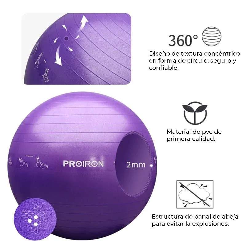 Pelota-de-yoga-PROIRON-de-65cm---Morado