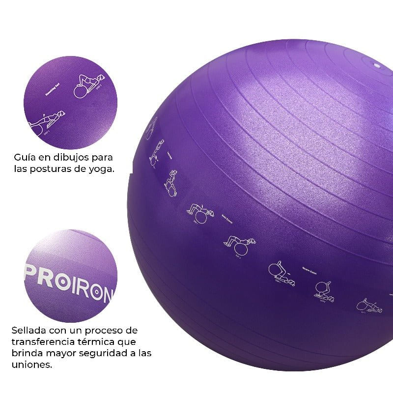 Pelota-de-yoga-PROIRON-de-65cm---Morado