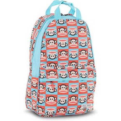 Mochila Paul Frank Porta Laptop - Celeste y Rojo