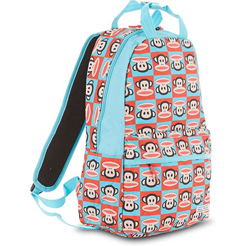 Mochila-Paul-Frank-Porta-Laptop---Celeste-y-Rojo