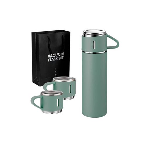 Set de 4 Pz Termo de Acero Inoxidable 500 ml Taza Verde