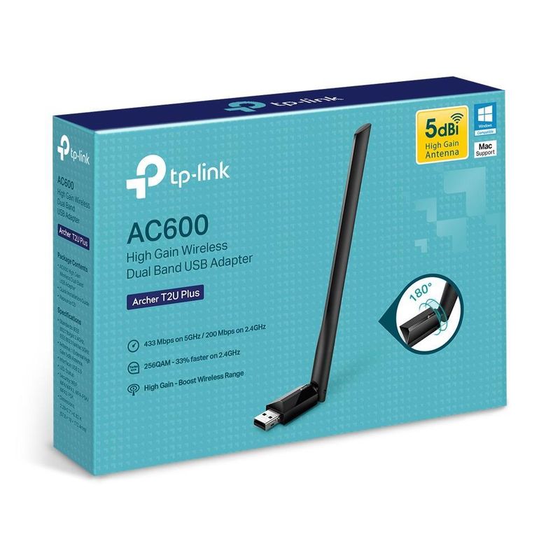 TP-Link---Adaptador-USB-Wireless-Archer-T2U-Plus-Dual-Band-AC600