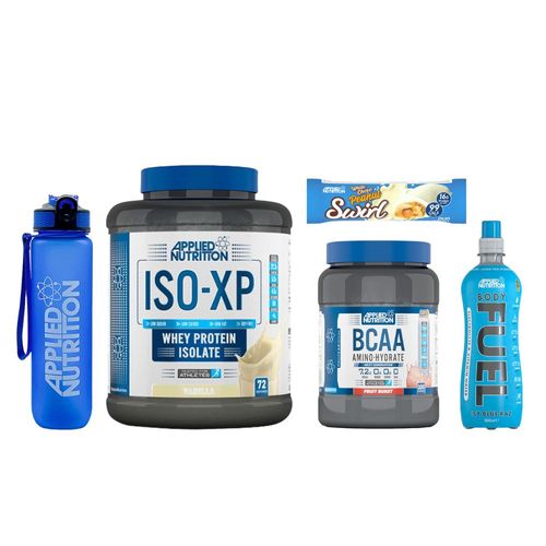 ISO-XP 1.8 kg V + BCAA 1.4 kg Fruit Burst + B. Fuel, Bottle, Swirl