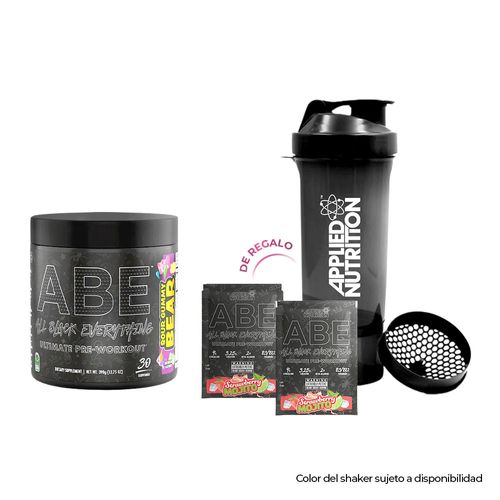 Pre-workout ABE Sour Gummy Bear 315 gr. + 2 Samples ABE Strawberry Mojito 10.5 gr. + Slim Shaker 500