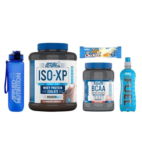 ISO-XP 1.8 kg C + BCAA 1.4 kg Fruit Burst + B. Fuel, Bottle, Swirl