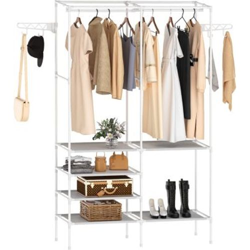 Ropero Perchero Organizador Armario Closet Armable 2 Cuerpos Blanco