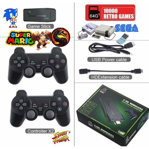 Mini Consola SNES PS1 Retro 10000 Juegos + 2 Mandos 2.4 GHZ