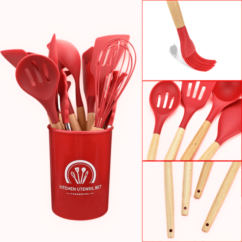 Set-de-Utensilios-para-Cocinas-de-Silicona-Multifuncional-por-12-pzas-Color-Rojo