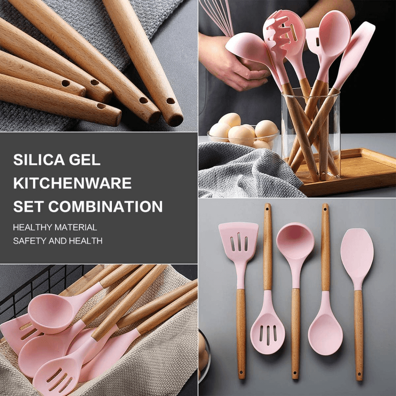 Set-de-Utensilios-para-Cocinas-de-Silicona-Multifuncional-por-12-pzas-Color-Rosado