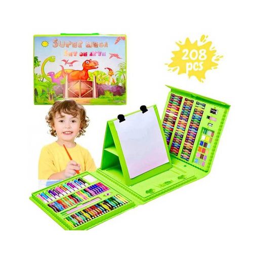 Mega Set de arte Dibujo 208 Pzs para Niños Verde