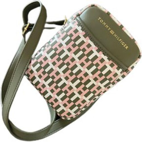 Crossbody O Cartera Tommy Hilfiger porta Celular MONOGRAM II - Verde con Rosado
