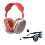 Audifonos-Bluetooth-P9-Over-Ear-50-Rojo---Lentes-de-sol-de-Regalo