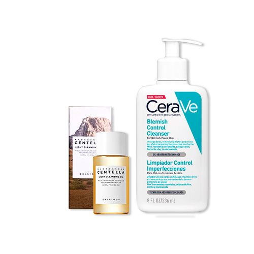 Aceite Limpiador Centella SKIN1004 + Gel Limpiador CeraVe 236 ml