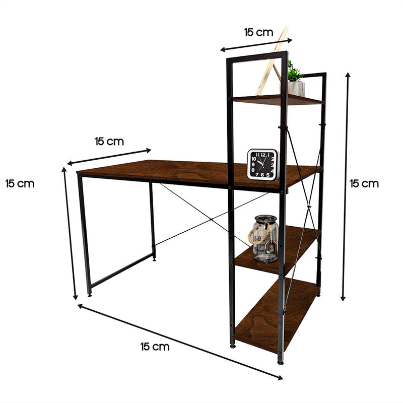 Escritorio-de-Oficina-Inius-Tonius-con-Estante-Lateral---Marron