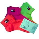 Medias-Cortas-Tommy-Hilfiger-Neon-Packx3