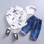 Ropa-para-Niño--Fenix-de-2-piezas--Camisa---Pantalon-Jeans-Talla-12M-Color-Blanco