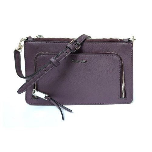 Cartera Crossbody Calvin Klein Zipper Plum
