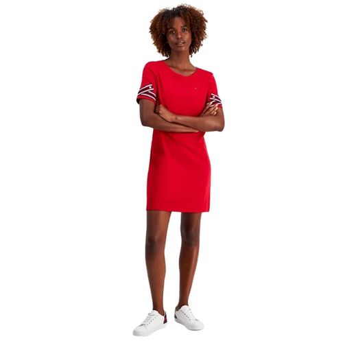 Vestido Tommy Hilfiger Strips - Rojo - S