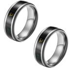 Packx2-Anillo-Inteligente-De-Acero-Con-Sensor-De-Temperatura-Unisex-Plateado---Talla-10
