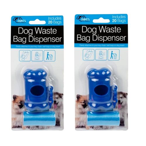 Packx2 Dispensador de bolsas para desechos de Mascotas - Azul