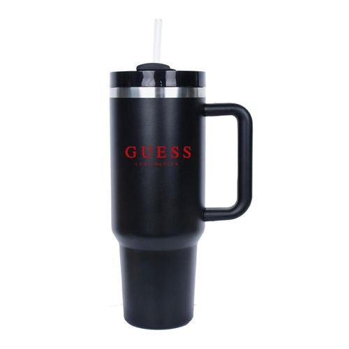 Vaso Tumbler con Cañita Guess Negro