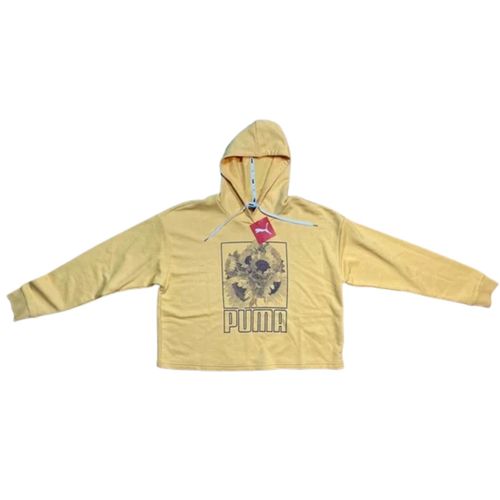 Polera o Sueter con capucha ligera Puma - Amarillo - Talla L