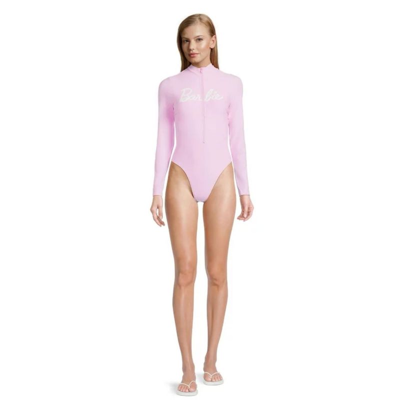 Ropa-de-Baño-Barbie-Manga-Larga---Rosa-Talla-M