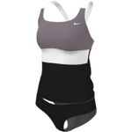 Ropa-de-Baño-Tankini-Nike-para-Mujer-2-piezas-Colorblock-Gris-Negro-Talla-XS