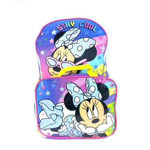 Set Mochila y Lonchera Aislada Minnie Mouse para niñas - Rosa