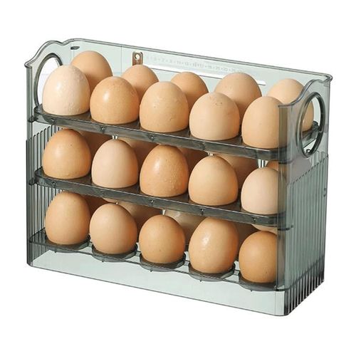 Organizador de Huevos con 3 Niveles para 30 Unidades Color Verde