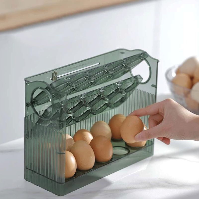 Organizador-de-Huevos-con-3-Niveles-para-30-Unidades-Color-Verde