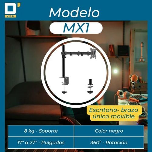 RACK SOPORTE DE MESA PARA MONITOR MX1 17' A 32' - BRAZO ÚNICO