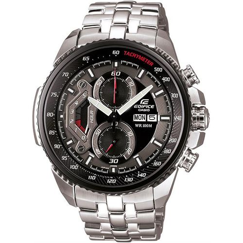 Reloj Casio Edifice Ef 558d 1av  Plateado y Negro Genuino para Caballero