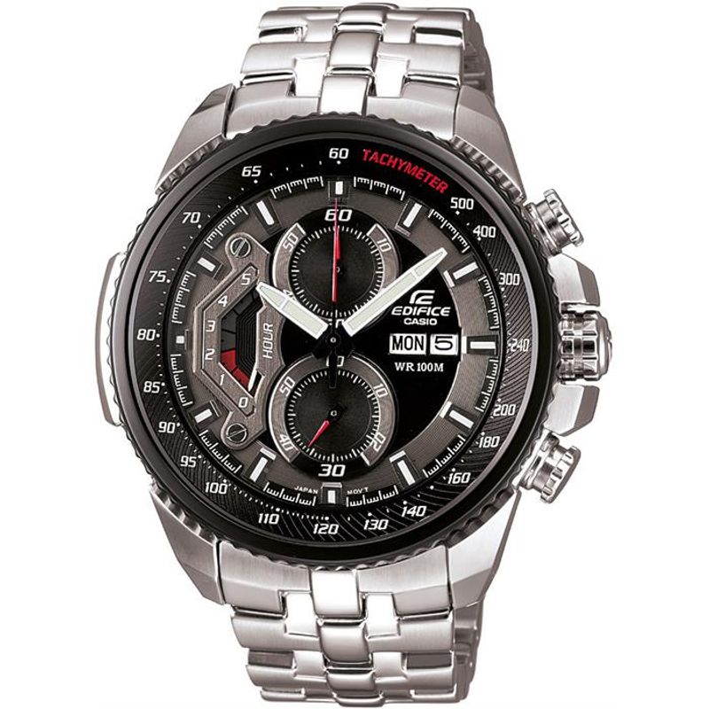 Reloj-Casio-Edifice-Ef-558d-1av--Plateado-y-Negro-Genuino-para-Caballero