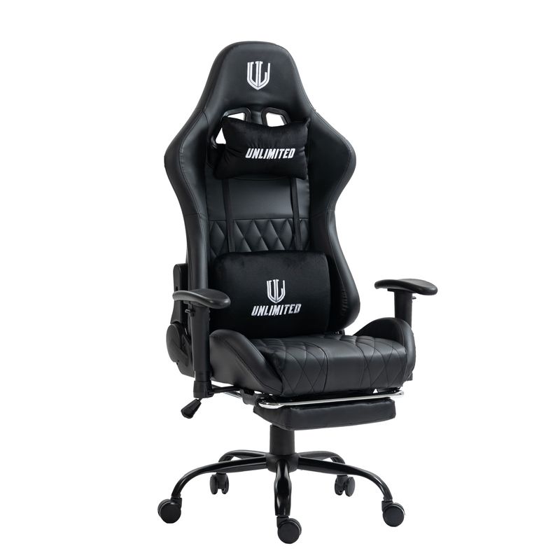 Silla-Gamer-Ergonomica-MAJESTIC-Negro-Posapies-180°-Masajeador-Lumbar