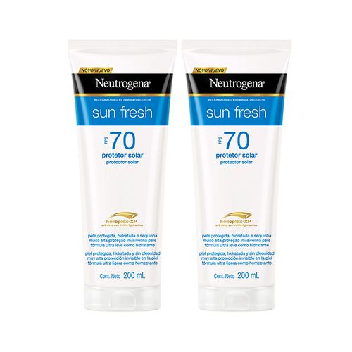 Pack X2 Neutrogena Sun Fresh Fps 70 200Ml