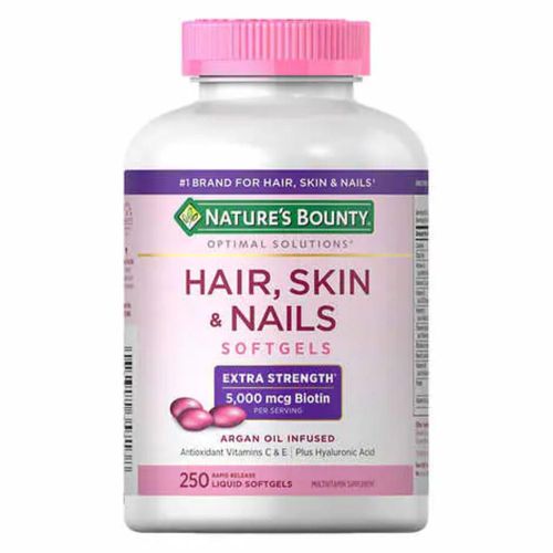 Natures Bounty Extra Fuerte Hair Skin & Nails Biotina 5000 Mcg 250 cap